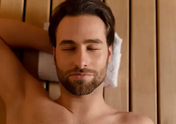 close up man relaxing sauna_23 2149283601 595x418